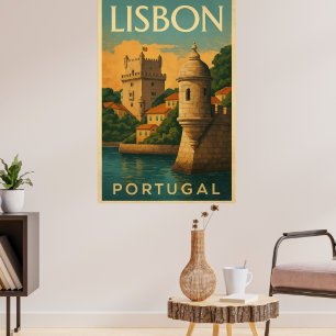 Vintage Lissabon Portugal Poster