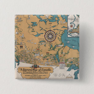 Vintage Literaturübersicht Kanadas Button