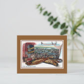 Vintage Litho-Grüße aus Konstantinopel Postkarte (Stehend Vorderseite)