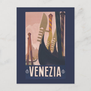 Vintage-Litho-Werbeplakat Venedig Italien Postkarte