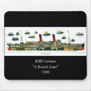 Vintage Lithografie Britisches Ozeanschiff RMS Car Mousepad
