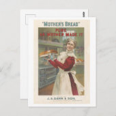 Vintage Lithographiewerbung für Brot Postkarte (Vorne/Hinten)