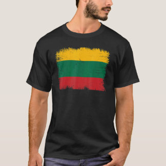 Vintage Lithuania Flag Lithuanian Independence Day T-Shirt