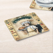 Vintage little cook rechteckiger pappuntersetzer (angewinkelt)