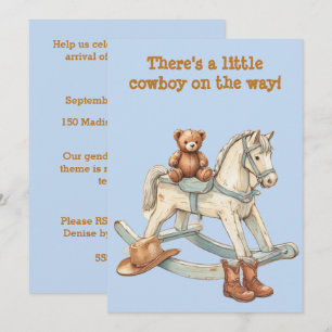 Vintage Little Cowboy Digital-Download-Einladung Einladung