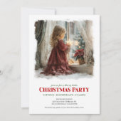 Vintage little girl holding shining star editable  einladung (Vorderseite)