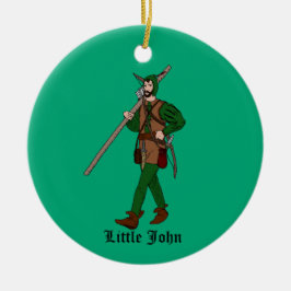 Vintage Little John Weihnachtsbaumanhänger Keramik Ornament