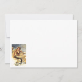 Vintage Little Mermaid Mitteilungskarte