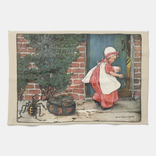 Vintage Little Miss Muffet Spinne Kinderreim Geschirrtuch