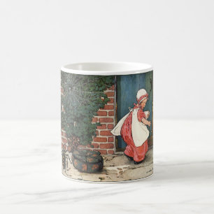 Vintage Little Miss Muffet Spinne Kinderreim Kaffeetasse