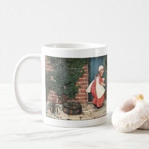 Vintage Little Miss Muffet Spinne Kinderreim Kaffeetasse