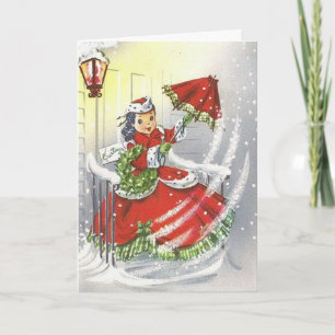 Vintage Little Miss Weihnachten