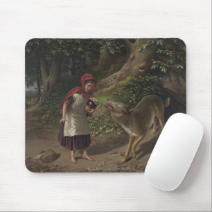 Vintage Little Red Riding Hood Märchen Kunst Mousepad