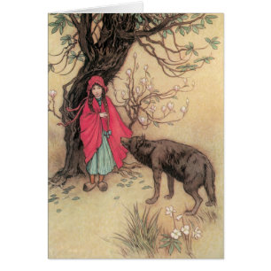 Vintage Little Red Riding Hood von Warwick Goble