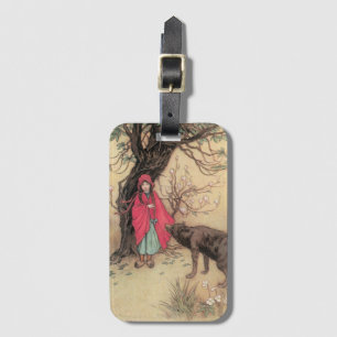 Vintage Little Red Riding Hood von Warwick Goble Gepäckanhänger