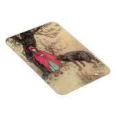 Vintage Little Red Riding Hood von Warwick Goble Magnet (Rechte Seite)