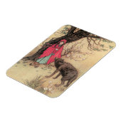 Vintage Little Red Riding Hood von Warwick Goble Magnet (Linke Seite)