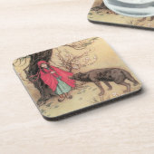 Vintage Little Red Riding Hood von Warwick Goble Untersetzer (Linke Seite)