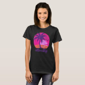 Vintage Live Big Sunset Beach Retro T-Shirt (Vorne ganz)