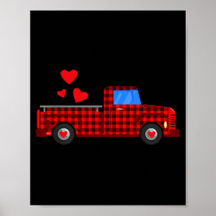 Vintage-LKW-Buffalo-Karo I Valentinstag Valen Poster