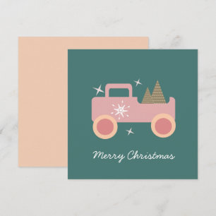 Vintage-LKW Groovy Weihnachten Karte