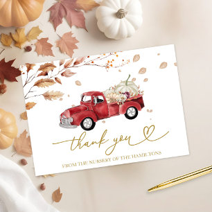 Vintage-LKW-Herbst-Babyshower Danke schön Einladung