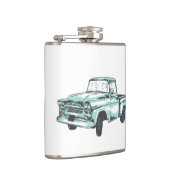 Vintage Lkw-Illustration Flachmann (Rechts)