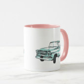 Vintage Lkw-Illustration Tasse (VorderseiteRechts)