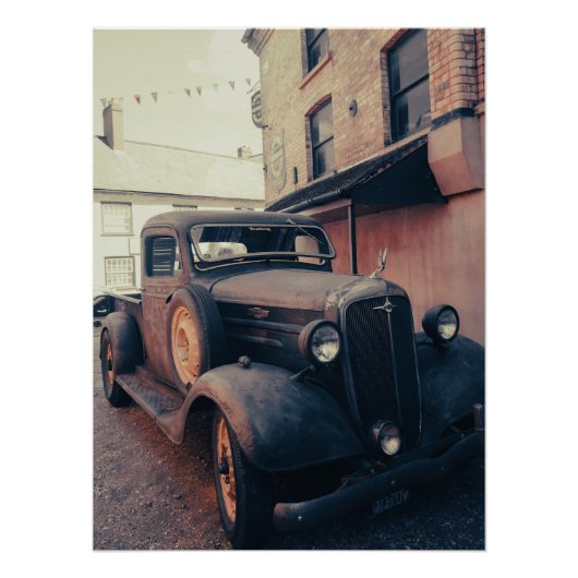 Vintage-LKW Poster (Vorderseite)