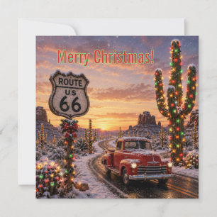 Vintage-LKW Route 66 Weihnachtsgrüße