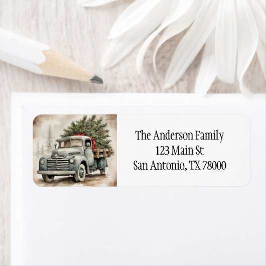 Vintage LKW-Rücksendeadresse (Insitu)