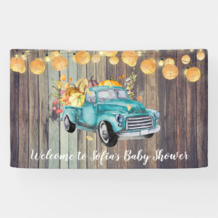 Vintage-LKW Rustikale Scheunenholz Herbst-Willkomm Banner