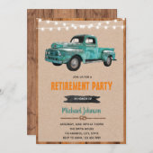 Vintage LKW-Themenveranstaltung Einladung (Vorne/Hinten)