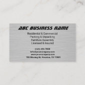 Vintage LKW-Transportfirma Visitenkarte (Rückseite)