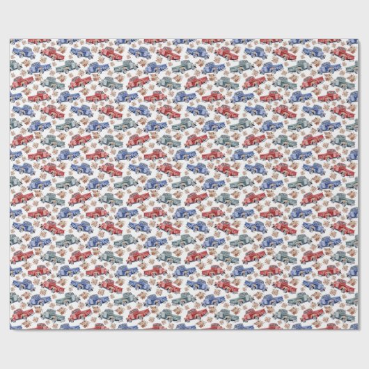 Vintage LKW-Umschlagpapier Geschenkpapier (Flach)