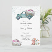 Vintage LKW- und Kürbiskuppeldusche lädt ein (Stehend Vorderseite)