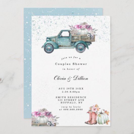 Vintage LKW- und Kürbiskuppeldusche lädt ein (Vorne/Hinten)