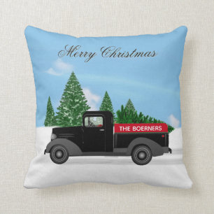 Vintage-LKW-Weihnachts-Kissen Kissen