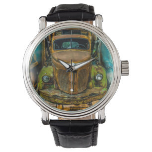 Vintage LKW Whiskey Barrels Armbanduhr