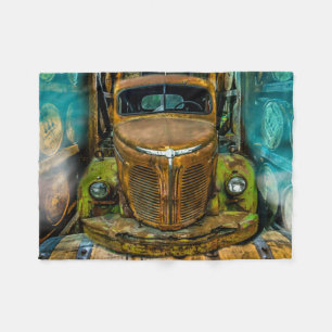 Vintage LKW Whiskey Barrels Fleecedecke