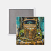Vintage LKW Whiskey Barrels Magnet (Vorderseite/Rückseite)
