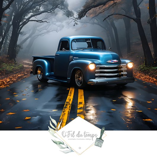 Vintage Lkw-Wiesen und Stalldekoupage Seidenpapier