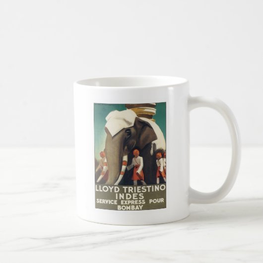 Vintage Lloyd Triestino Indien Kaffeetasse (Rechts)