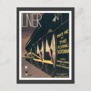 Vintage LNER Eisenbahn Postkarte
