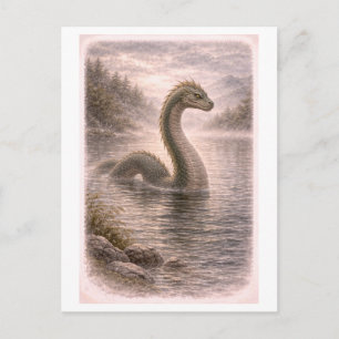 Vintage-Loch-Ness-Monster (Mythologie-Serie) Postkarte