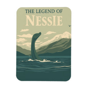 Vintage-Loch-Ness-Monster-Schottland-Reisemagnet Magnet