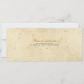 Vintage Lochkarte-Tee-Längen-Einladung Einladung (Rückseite)