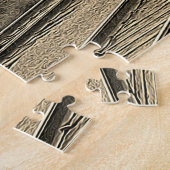 Vintage Locomotive Train Steam Engine Railway Puzzle (Seite)