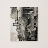 Vintage Locomotive Train Steam Engine Railway Puzzle (Vertikal)