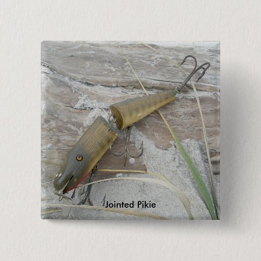 Vintage-Löder Jointed Pikie-Abzeichen Button (Vorderseite)